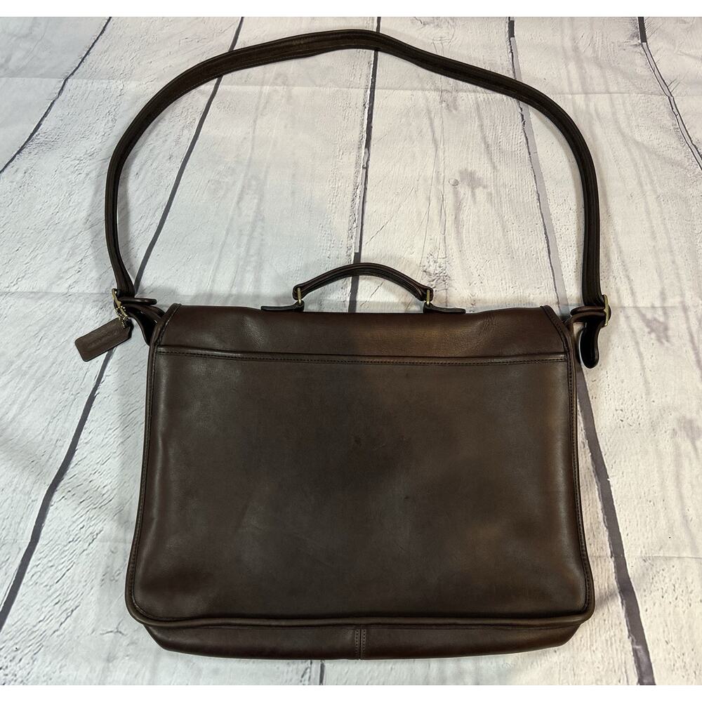 VTG Coach Metropolitan Briefcase Brown Leather Messenger Bag Classic Work Bag - Picture 2 of 9